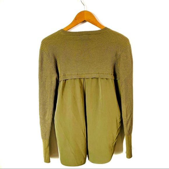 BANANA REPUBLIC Olive Waffle Knit Sweater - Picture 6 of 7